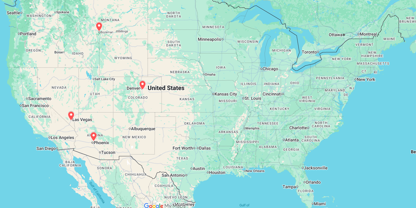 Direct MX Aviation locations map